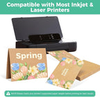 Ohuhu 4x6 Blank Brown Kraft Cards and Self-Seal Envelopes 100 Pack | 4"x6" - Image 3