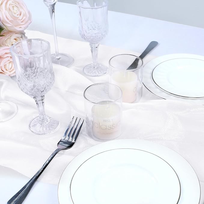 VACVELT White Sheer Organza Fabric by The Yard 60" Wide | Semi-Transparent - Image 4