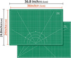 Ecraft 24"x36" Self-Healing Sewing Mat: Large Double Sided Green 5-Ply Hobby Mat - Image 2