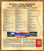 Whitman Coin Collector’s Board Coin Map US National Parks Quarter Series 2010 – - Image 3