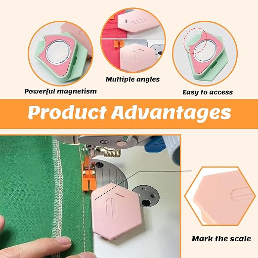 6 Pack Magnetic Seam Guide for Sewing Machine, Upgraded Multifunctional - Image 4