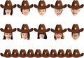 gisgfim 80Pcs Western Cutouts Wild West Cowboy Cowgirl Hat Decorations Bulletin by gisgfim