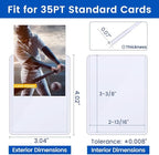 1000 Card Sleeves Hard Plastic, Sooez Premium 35PT 3"X4" Baseball Card - Image 2