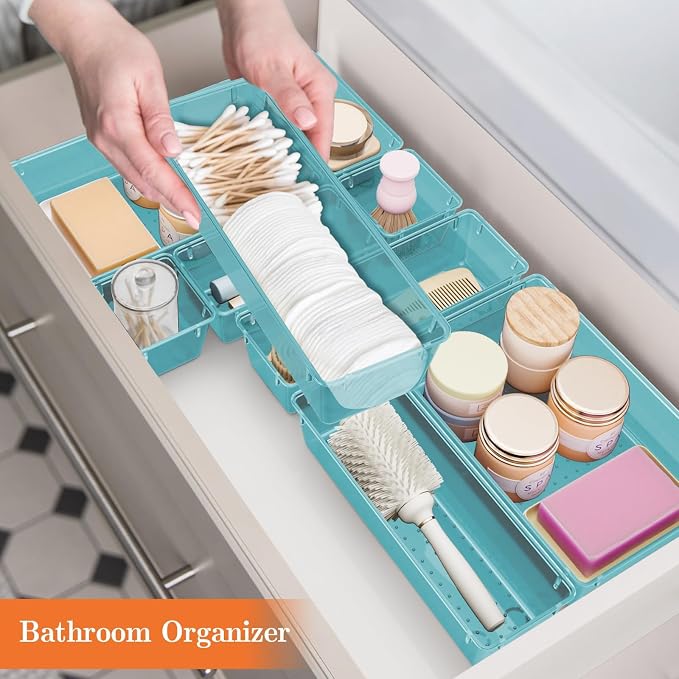 SpaceHacks 25 PCS Plastic Drawer Organizer Set, 4-Size Versatile Organizer - Image 6