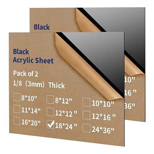1/8 Thick 18 x 24 inch Acrylic Sheets by gdhwcxl