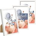 upsimples 4x6 Picture Frame Set of 3, Made of High Definition Glass by upsimples