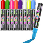 Celepen Window Chalk Markers for Cars Glass Washable, 8 Colors Jumbo Liquid by Celepen