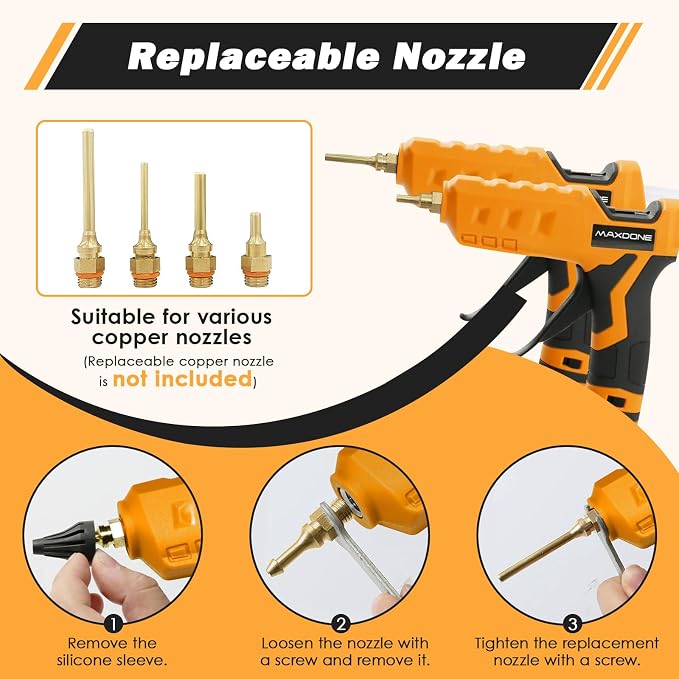 100W Cordless Hot Glue Gun for DeWalt 20V MAX Battery Wireless Power Glue Gun - Image 2