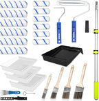 Paint Roller Kit with Extension Pole, 27 Piece Set, 2 to 4 Ft Pole, Paint by Unknown