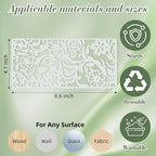 Geometric Texture Stencils for Crafts Reusable 16Pcs Stencils | DIY Art - Image 4