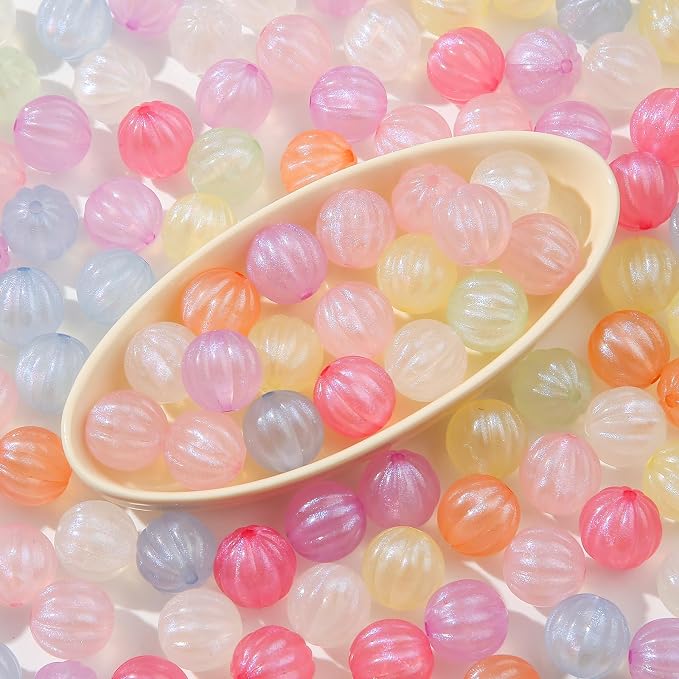 16mm Acrylic Beads 100pcs Cute Colors Spacer Beads Loose Beads - Image 4