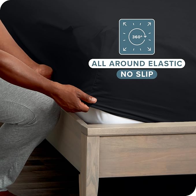 Bare Home 5-Pack Fitted Bottom Ultra-Soft Sheets Queen - Image 3
