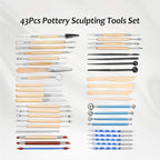 ISSEVE Pottery Clay Sculpting Tools 43Pcs Double Sided Ceramic Clay Carving - Image 3