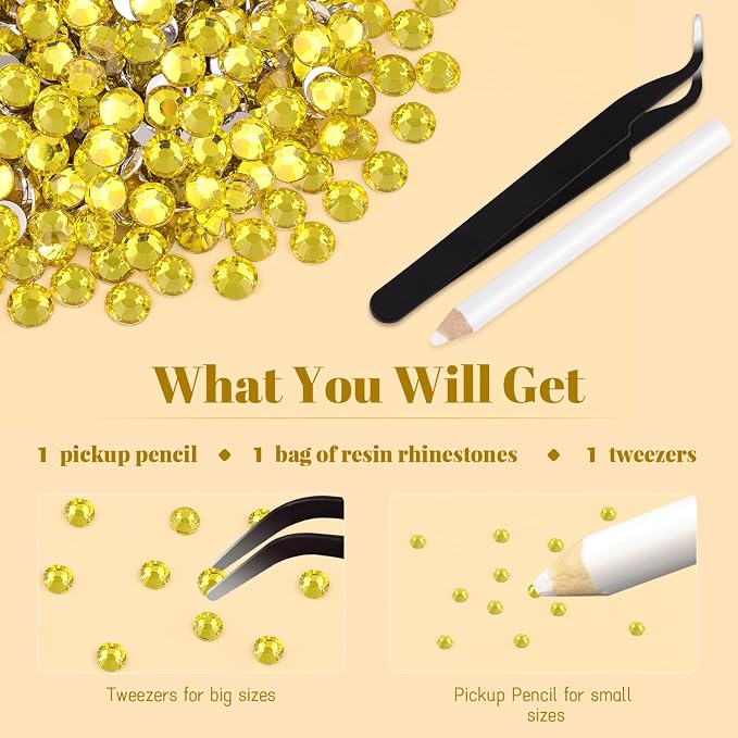 1500PCS 6mm Resin Rhinestones Bulk - Image 6