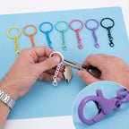16 Pcs Metal Keychain Clip, Colorful Swivel Snap Hook - Image 6