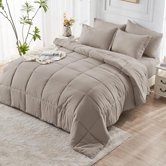 JOLLYVOGUE Full Comforter Set, Ultra-Soft Bed in a Bag Full Size 7 Pieces - Image 8