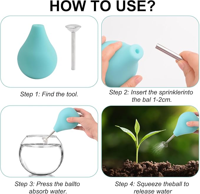 Blue Sprinkler Ball Brauser for Wet Felting, Silicone Fixed Spray Sprinkler - Image 3