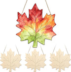 Unfinished Fall Wreaths Wood Crafts to Paint Set of 3, Unfinished Wood Cutouts by Sereliy