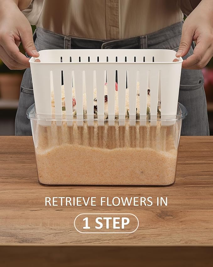 Wisedry 2PCS 10L Silica Gel Flower Drying Box, One Step Retrieve Dried Flowers - Image 3