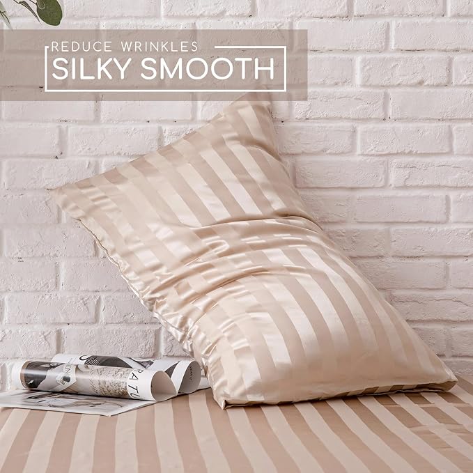 MR&HM Satin Bed Sheets, King Size Sheets Set - Image 4