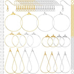 Pndeyo 169pcs Hypoallergenic Earring Beading Hoop Kits, Metal Round Hoop by Pndeyo