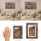 5x7 Picture Frames Set of 8, Vintage Rustic Farmhouse Industrial Style Photo - Image 5