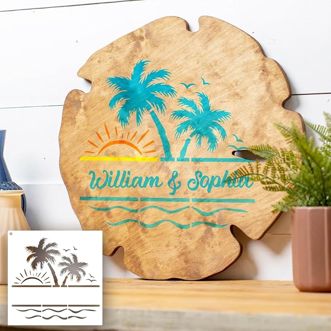 6 Pcs Large Flower Stencils for Painting, 11.81 X 8.27 Inch Flower Stencils for - Image 3