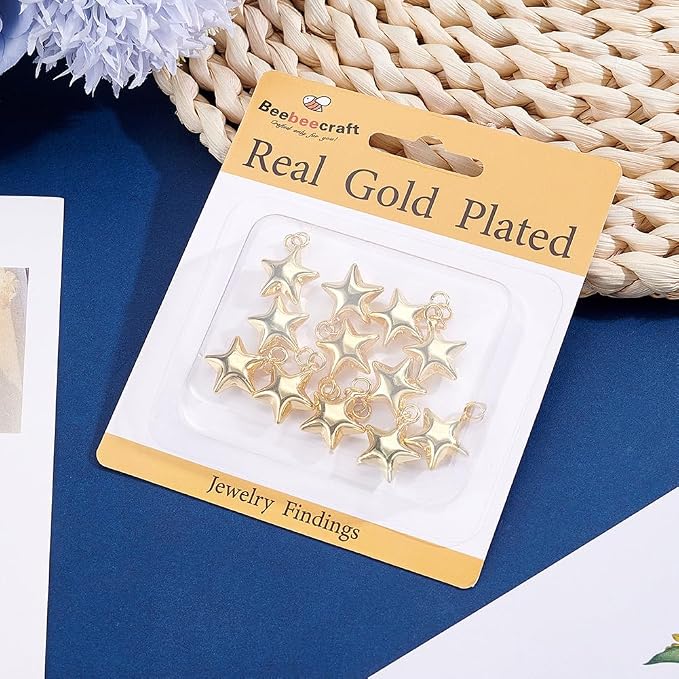 Beebeecraft 1 Box 12Pcs Star Charms - Image 6