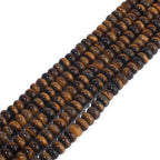 Songxi 5x8mm Natural Yellow Tiger Eye Stone Rondelle Beads, Gemstone - Image 3