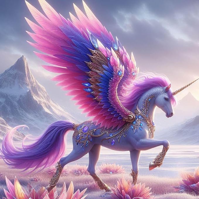 Unicorn Diamond Art Kits for Adults, Full Drill Animal Diamond Painting Kits by Dugsmgd