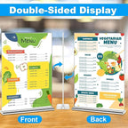 EHWINE 4 Pack Acrylic Sign Holders 4x6 Double-Sided Tabletop Display Stands - Image 3