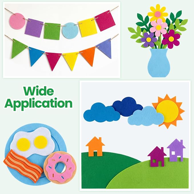 Peryiter 150 Pcs Back to School Pastel Felt Sheets Bulk - Image 6