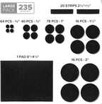 Felt Furniture Pads 235PCS X-Protector Huge Quantity of Black Furniture Pad | - Image 4