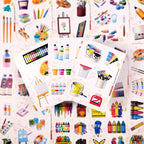 BulbaCraft 100Pcs Art Stickers, Crayon Stickers, Paint Laptop Decals, Painting - Image 6