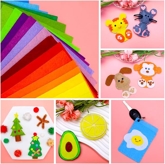 IOOLEEM Pre-Cut Craft Felt Squares - Image 6