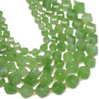 42pcs Natural Green Jade Stone Beads by Yochus