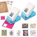 BAOFALI 2Pcs/Set 1X0.8inch Rectangular Postage Stamp Punch, Scalloped Rectangle by BAOFALI