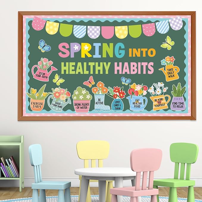 Spring Healthy Bulletin Board Set Spring Into Healthy Habits Classroom - Image 6