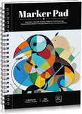 50 Sheets Marker Paper Pad, 5.8×8.3 Inch Bleedproof Art Sketch Pad, 73lb/120gsm by Prudiut