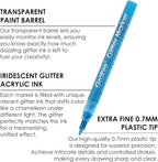 Grabie Black & White Extra Fine Tip Acrylic Paint Marker Set, 6 Pack, 0.7mm - Image 2