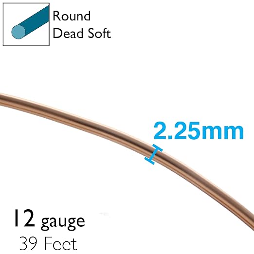 The Beadsmith Anodized Aluminum Wire – 12 Gauge – 39 feet – Light Copper Color - Image 4