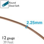 The Beadsmith Anodized Aluminum Wire – 12 Gauge – 39 feet – Light Copper Color - Image 4