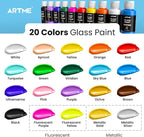 Artme 20 Colors Stained Glass Paint Set - Image 2