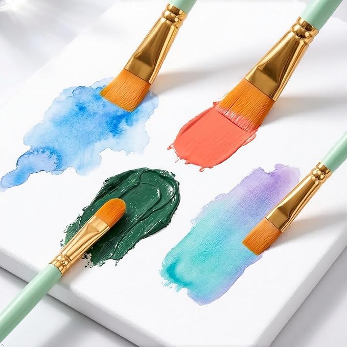 Soucolor Acrylic Paint Brushes Set, Halloween Pumpkin Ceramic Crafts Supplies - Image 5