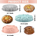 Sakolla 3 Pack Flower Shape Silicone Cake Molds, Large Round Silicone Molds - Image 3