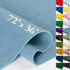 Dusty Blue Fabric Sheet 72" X 36", 1.4mm Thick Large Soft Durable Flexible by MITINU