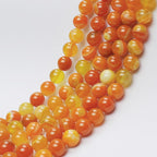 MJDCB Natural Stone Beads Orange Stripe Agate Round Loose Beads - Image 7