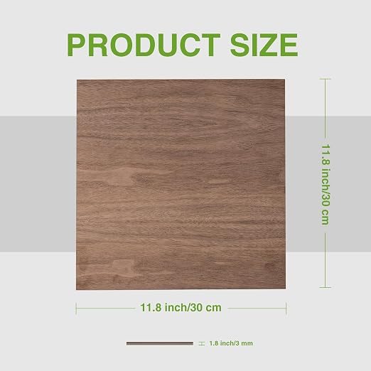 Rowood 6 Pack Plywood Sheets, 2 Pack Walnut+2 Pack Basswood+Double Pack Birch - Image 2