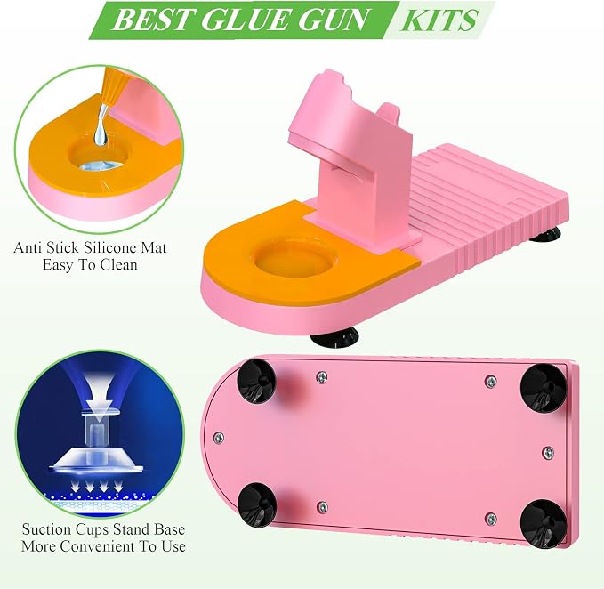 MONVICT Pink Hot Glue Gun Kit, Mini Glue Gun - Image 4