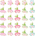 FASHEWELRY 30Pcs Transparent Acrylic Glass Flower Charms 18mm Colorful by FASHEWELRY